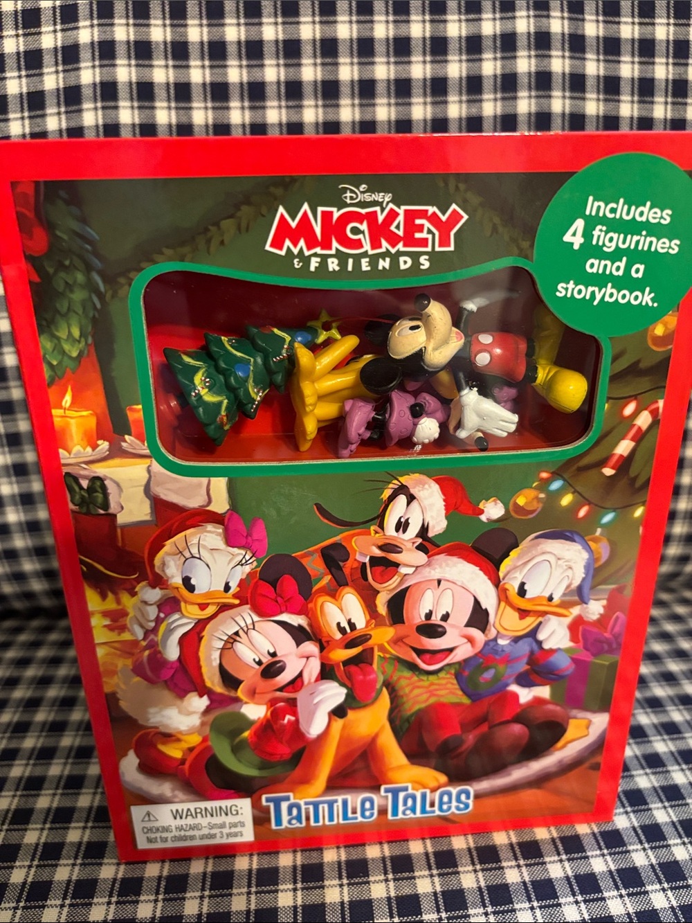 Disney Mickie and Friends Tattle Tales book and figurines